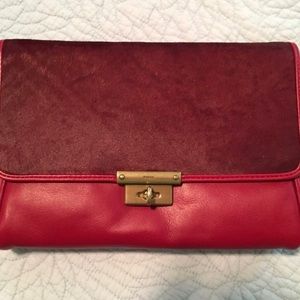 NWT Fossil Memoir Cranberry Clutch Wristlet